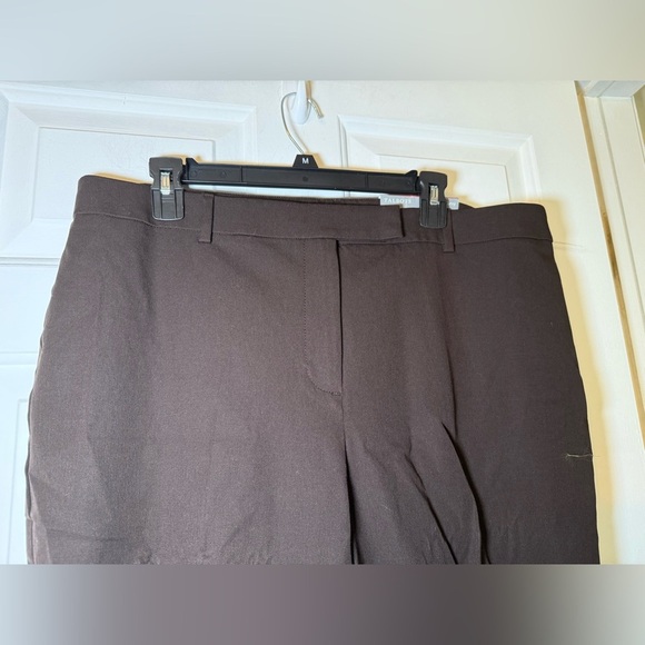 Talbot High Waist Straight Pants Brown Size 16 Curvy NWT Stretch Work Dress - Picture 2 of 6